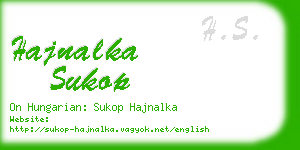 hajnalka sukop business card